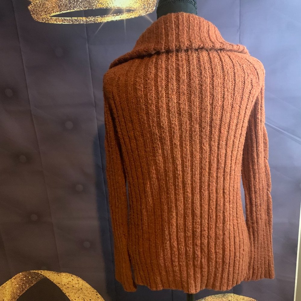 Brown Cable Cable Knit Sweater View 3